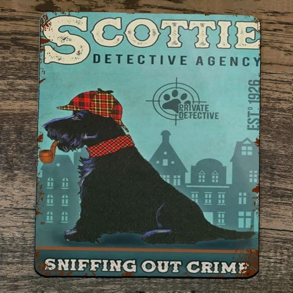 Mouse Pad‎ Scottie Detective Agency Sniffing Out Crime Scottish Terrier Dog